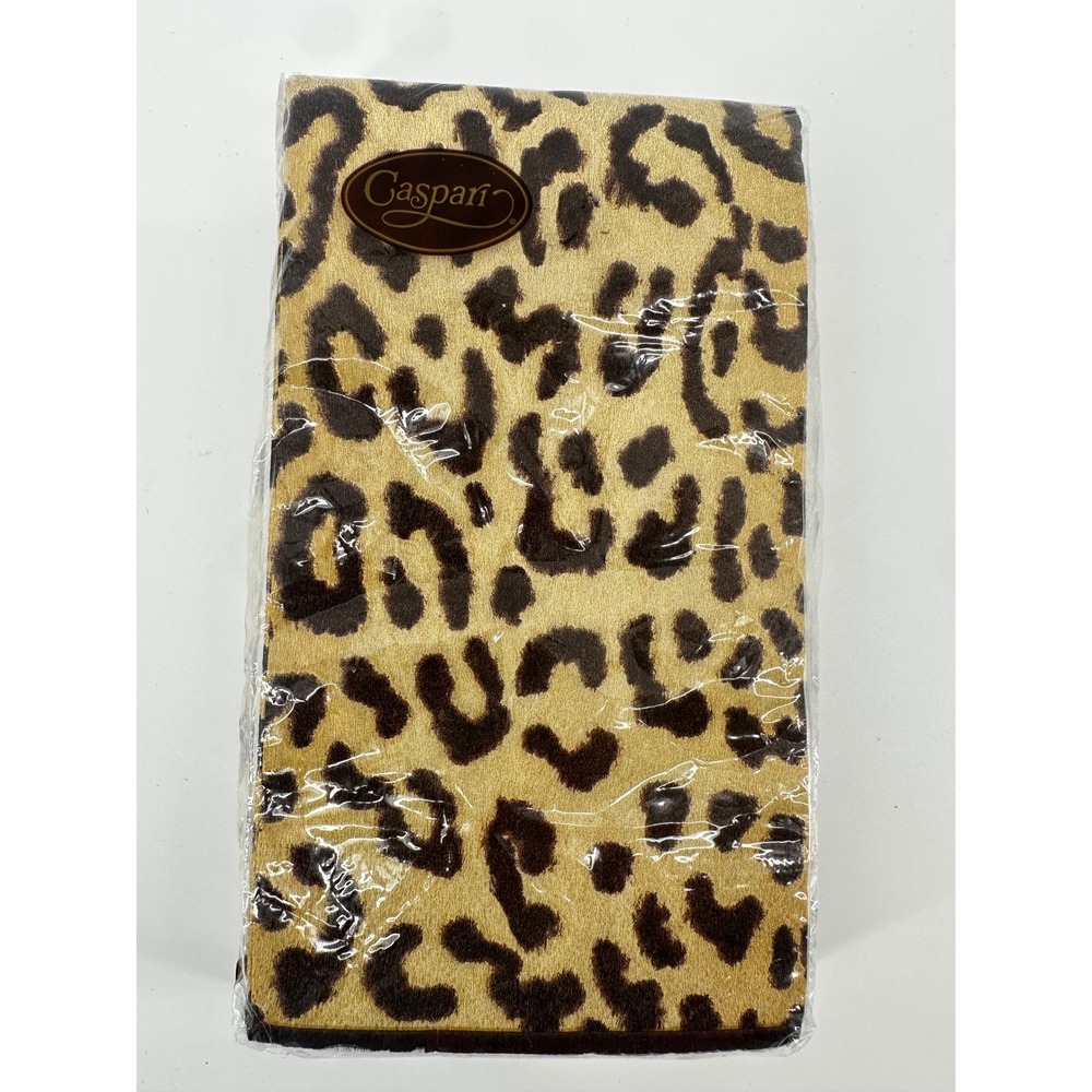 Caspari Leopard Print Paper Napkins 15 Count Triple-Ply Animal Print Elegant